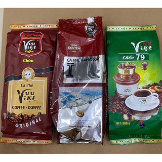 Combo 3 gói cà phê gu đậm thơm ngon (trung nguyên I, Ưu việt nâu ,chồn 79)1,5kg