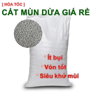 (Bao 25kg) Cát Mùn Dừa - Cát Mèo - Cát Vệ Sinh Cho Mèo