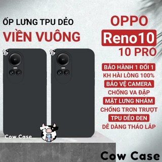 Ốp lưng Oppo Reno 10, Reno10 Pro 5G Plus cạnh vuông Cowcase | Vỏ điện thoại Oppo bảo vệ camera toàn diện TRON