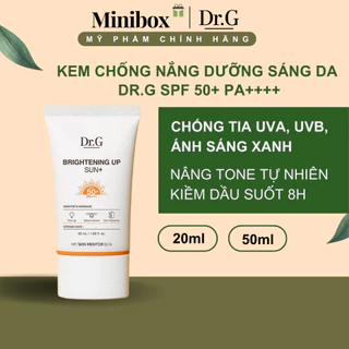 [CHÍNH HÃNG] Kem chống nắng Dr.G Brightening Up Sun+ nâng tone, dưỡng sáng da SPF50+PA++++ | Minibox