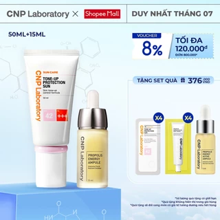 Combo kem chống nắng nâng tone & Tinh chất keo ong tái tạo phục hồi da CNP Laboratory Propolis Energy Ampule 15ml