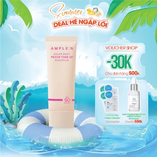 Kem Chống Nắng Nâng Tone Hồng Đào Ample:n Solar Shot Peach Tone Up Suncream 40ml