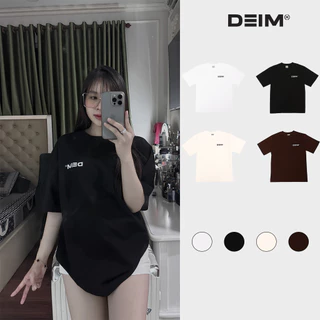 Áo Thun Oversize Nam Nữ Form Rộng 100% Cotton 250gsm - Logo DEIM