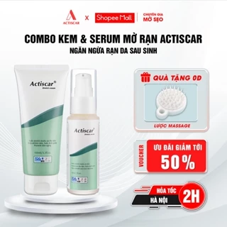 Combo Kem Rạn Da Actiscar Stretch 100ml và Serum Rạn Da 30ml