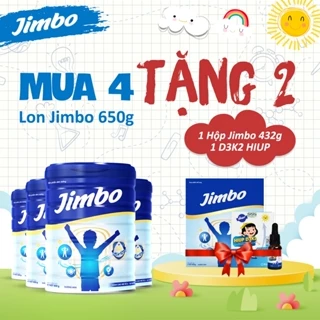 MUA 4 TẶNG 2. Sữa JIMBO Dành Cho Bé Từ 3 Đến 18 Tuổi, Hỗ Trợ Tăng Cân, Tăng Cường Đề Kháng, Phát Triển Chiều Cao