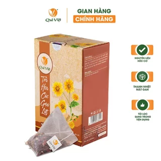 Trà hoa cúc gạo lứt Quê Việt thanh nhiệt, ngủ ngon, điều hoà huyết áp 600gr