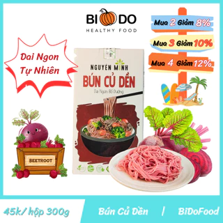 Bún Gạo Lứt Giảm Cân Vị Củ Dền 300g Nguyên Minh - Bí Đỏ Food - Bún Khô Rau Củ Tự Nhiên