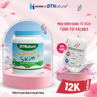 Sữa bột tách béo kiểm soát cân nặng BTNature cho trẻ em, tăng cường canxi và protein, hỗ trợ tăng cường hệ miễn dịch