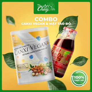 COMBO CANXI VEGAN 420g & MẬT TÁO ĐỎ TÂM AN 250ml - Bột ngũ cốc đậu hạt rau củ