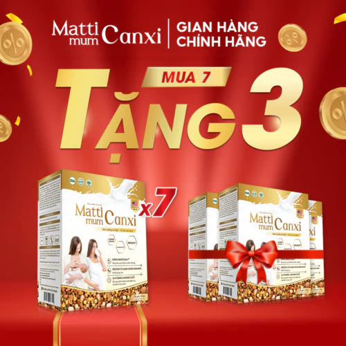 Mua 7 tặng 3 MATTI MUM CANXI Sữa hạt cho mẹ bầu và sau sinh 100% đạm thực vật đạt chứng nhận NON-GMO của Hoa Kỳ