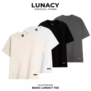 Áo thun tay lỡ in tag LUNACY Unisex nam nữ Cotton oversize form rộng - LUNACY