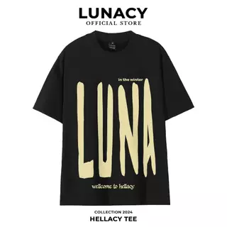 Áo thun tay lỡ HELLACY Tee phông Unisex nam nữ Cotton oversize form rộng LUNACY