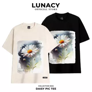 Áo thun tay lỡ Daisy Pic phông Unisex nam nữ Cotton oversize form rộng LUNACY