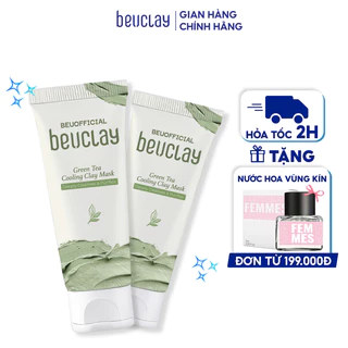 Combo 2 mặt nạ đất sét trà xanh BeUclay 70g