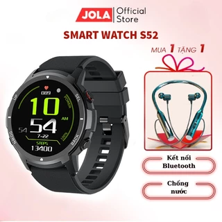 Đồng hồ thông minh Smart watch S52 Pro Jola nghe gọi lướt web, Đồng hồ thể thao đo nhịp tim, phân tích giấc ngủ