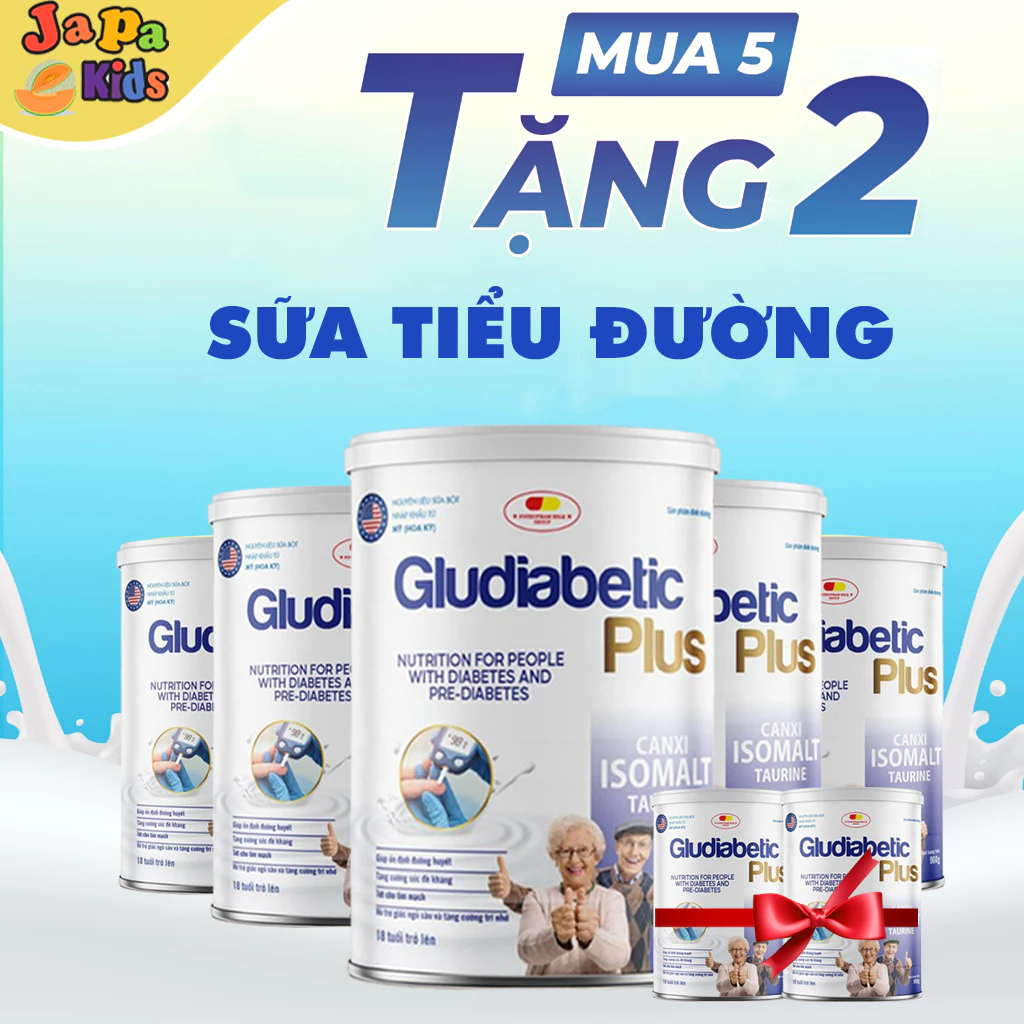 [ Combo 5 Tặng 2 ] Sữa Bột Cho Người Lớn Giải Pháp Dinh Dưỡng Cho Người Tiểu Đường Hàng Chính Hãng 400g Japa Kids