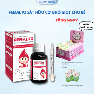 Femalto sắt hữu cơ nhỏ giọt, không tanh, không táo bón cho trẻ nhỏ, người già, phụ nữ thiếu sắt (30ml)