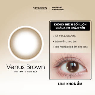 Lens khóa ẩm cận Venus Brown VIVIMOON màu nâu tự nhiên 6 tháng