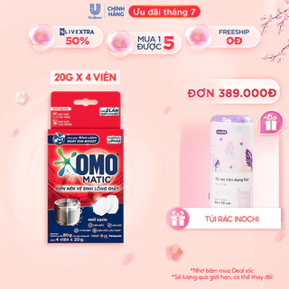 Hộp 4 Viên Nén Vệ Sinh Lồng Giặt OMO Matic 80gr