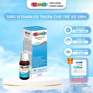 Vitamin D3 Thuần Cho Trẻ Sơ Sinh Pediakid Vitamin D3 Giúp Giảm Nguy Cơ Còi Xương, Suy Dinh Dưỡng (Hộp 20ml)