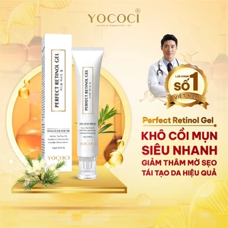 Gel chấm mụn retinol Yococi giảm viêm, khô cồi mụn, xẹp mụn, mờ thâm Perfect Retinol Gel 15g