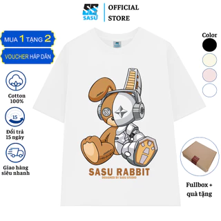 Áo thun unisex SASU 024 local brand Thỏ Rabbit form rộng chất cotton co giãn 2 chiều thoáng mát