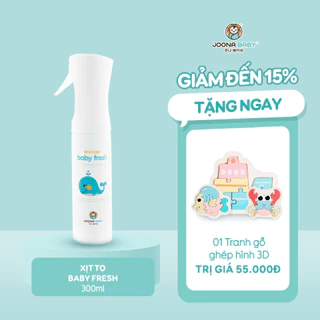 (Tặng tranh gỗ 3D) Xịt diệt khuẩn, khử mùi Baby Fresh an toàn cho bé 300ml - JOONA BABY VN