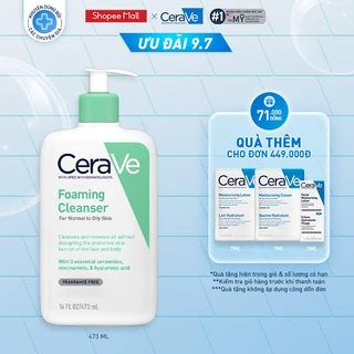 Sữa rửa mặt giúp làm sạch sâu dành cho da dầu Cerave Foam Cleanse 473ML