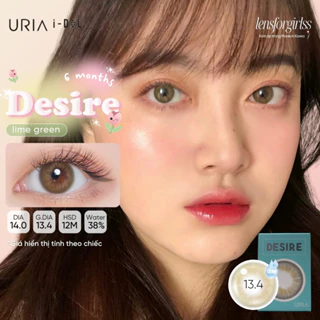 Kính áp tròng DESIRE LIME GREEN chính hãng URIA I-DOL | HSD 6-12 tháng | Lens cận | LENSFORGIRLSS