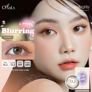 Kính áp tròng hiệu ứng hightlight ẩn cho mắt nhạỵ cảm BLURRING BROWN chính hãng OLOLA  | Lens cận | LENSFORGIRLSS