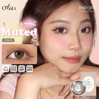 Kính áp tròng nâu choco tự nhiên giãn tròng MUTED CHOCO dành cho mắt nhạy cảm chính hãng OLOLA Lens cận | LENSFORGIRLSS