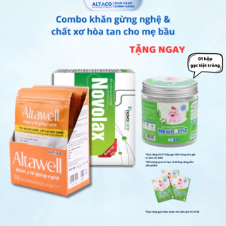 Combo khăn gừng nghệ, ống chất xơ hòa tan cho giúp vệ sinh cơ thể và giảm tình trạng táo bón