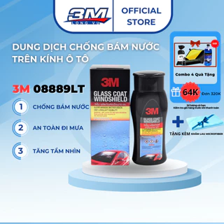 Chai chống bám nước trên kính xe 3M Glass Coat Windshield 08889 LT 200ml Phủ Nano chống bám nước