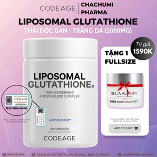 Viên Uống Glutathione ONE 1000mg Codeage Trắng Da, Giảm Nám Tàn Nhang