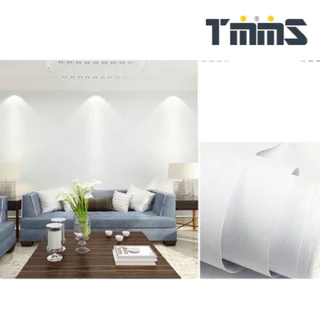 (Combo 2 cuộn )Decal dán tường trắng trơn khổ 45cm x 10m có sẵn keo dễ thi công( giấy dán tường)