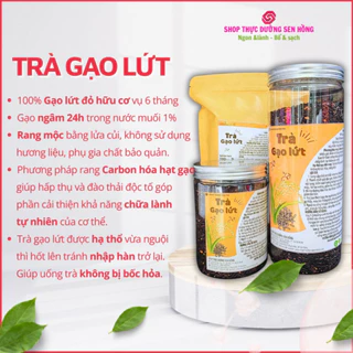 Trà gạo lứt rang (1kg) Gạo lứt đỏ vụ 6 tháng rang củi theo phương pháp thực dưỡng Ohsawa