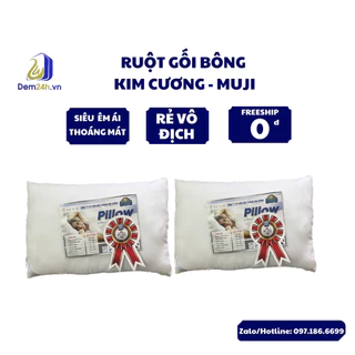 ( Chính Hãng) Ruột gối đầu xuất Khẩu Kim Cương bông cao cấp kích thước 45x65cm