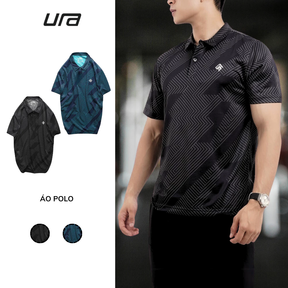 Áo Polo Nam Thể Thao Thoáng Khí Nhanh Khô Tennis Golf Pickcleball Printed Golf Men’s Polo TM032 - Thương hiệu Ura