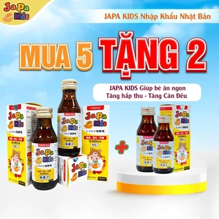 [ Chính Hãng ] Mua 5 Tặng 2 Japa Kids  kích thích ăn ngon , ngủ tốt tăng chiều cao cho bé 100ml