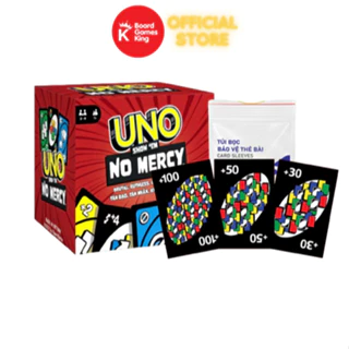 UNO NOMERCY cuộc chơi nâng cấp,UNO +10 luật chơi khắc nghiệt, trò chơi thẻ bài UNO 165 thẻ bài KING BOARDGAME