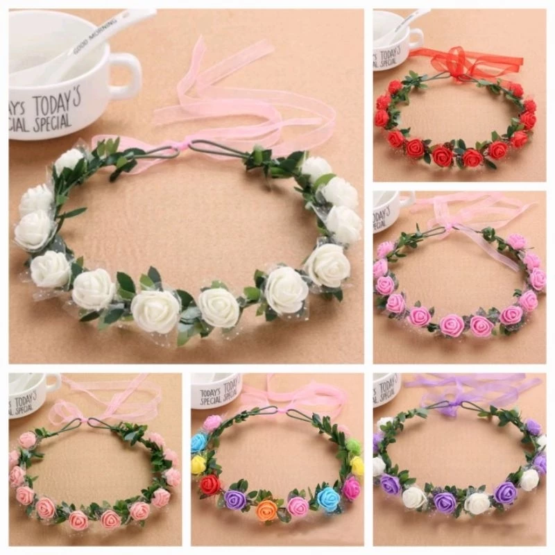 (1 cái) Vòng hoa xốp đội đầu vòng hoa kỷ yếu vòng hoa xốp 2,5 li dùng để chụp ảnh phụ kiện biểu diễn văn nghệ