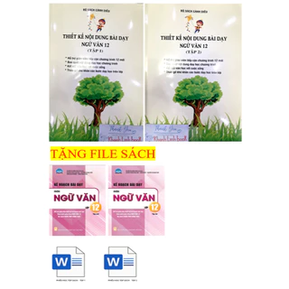 Sách - Combo Thiết kế nội dung bài dạy ngữ văn 12 - tập 1 + 2 ( bộ cánh diều )