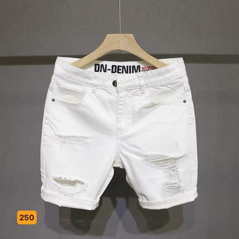 Quần short jean nam co giãn, quần bò lửng nam mẫu mới nhiều màu Bi shop ms300