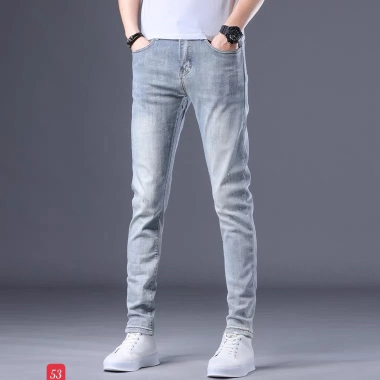 Quần jean nam co giãn, quần bò nam  trơn mẫu mới nhiều màu Bi shop ms80