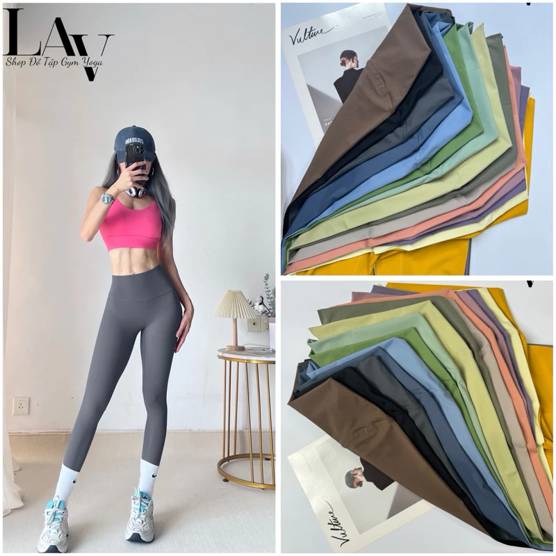 Quần tập yoga, gym legging nữ chất thun lạnh lulu mềm mịn co giãn - LAV Activewear/M80100 M&Y