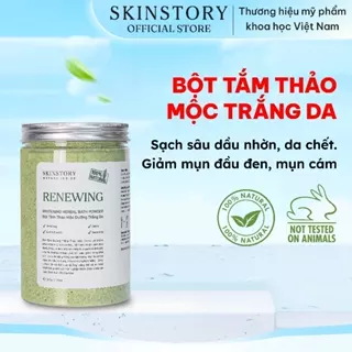 Bột tắm trắng thảo mộc, dưỡng trắng da Renewing, tắm trắng body 100% thiên nhiên, Skinstory Việt Nam