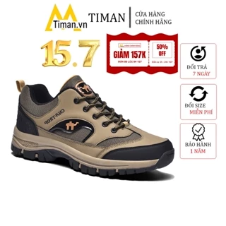 Giày thể thao nam sneaker chất liệu da màu nâu đế cao 3 phân cao cấp đẹp bảo hành 1 năm SN51 TIMAN