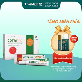 [Che tên] Viên uống Cotripro Thái Minh - Hiệu quả với trĩ nội, trĩ ngoại, táo bón và đau rát hậu môn - Hộp 20v/ gel 25gr