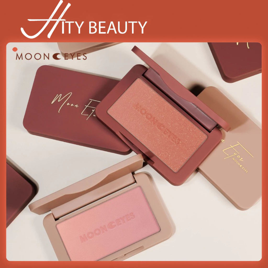 [FULL MÀU] Phấn má Moon Eyes dạng bột mịn tạo khối trang điểm tự nhiên lâu trôi dành cho học makeup Moon Eyes