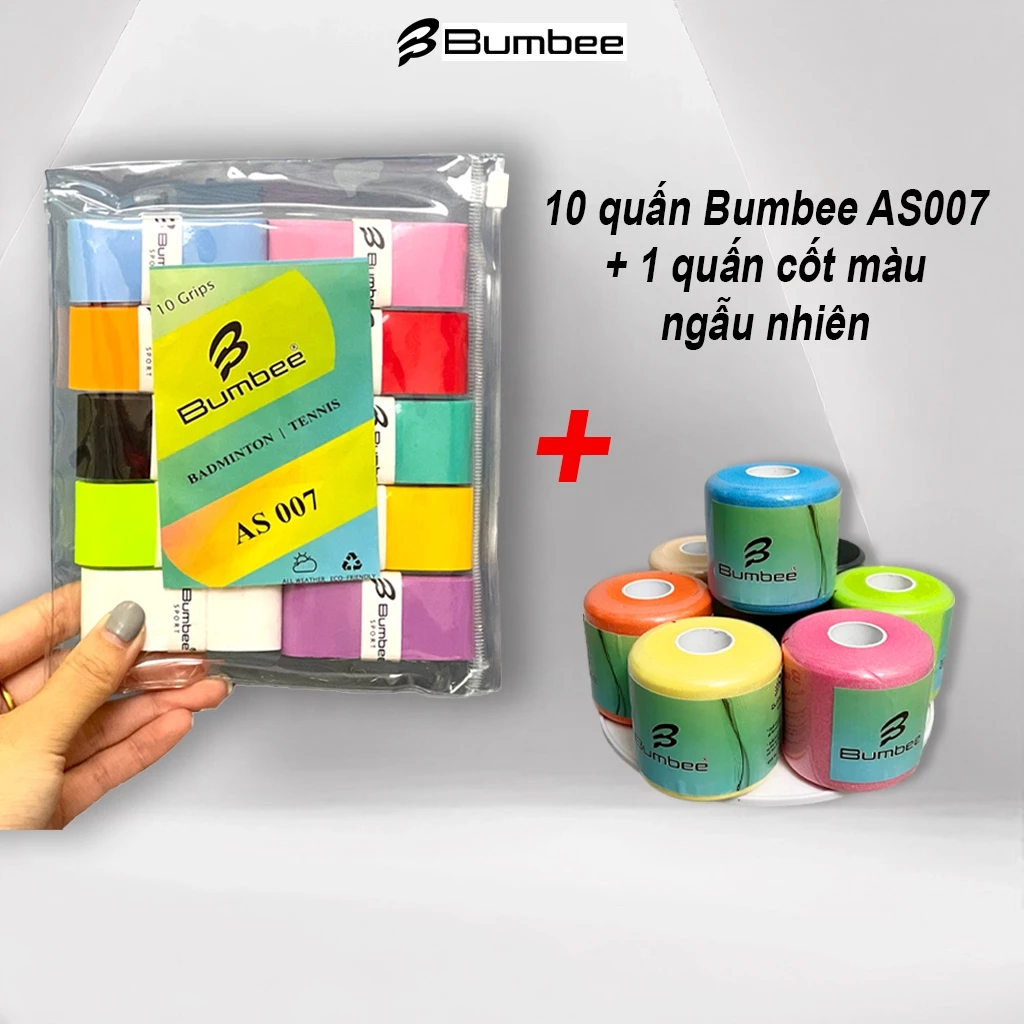 Quấn Vợt Bumbee B AS007 Combo 10 Quấn Tay Cầm Và 1 Quấn Cốt Dùng Cho Cầu Lông Pickleball
